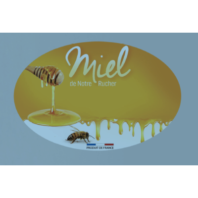 Etiquette miel (55 x 80 mm), le cent 