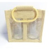 Sac toile de jute pour 2 pots verre de 1 kg