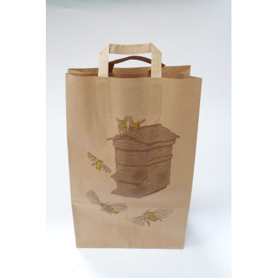 Sacs papier kraft décor abeilles 