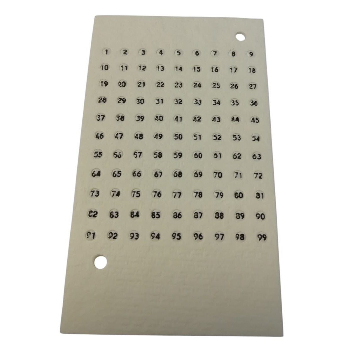 Carte de Marquage avec 99 Numéros pour Ruches