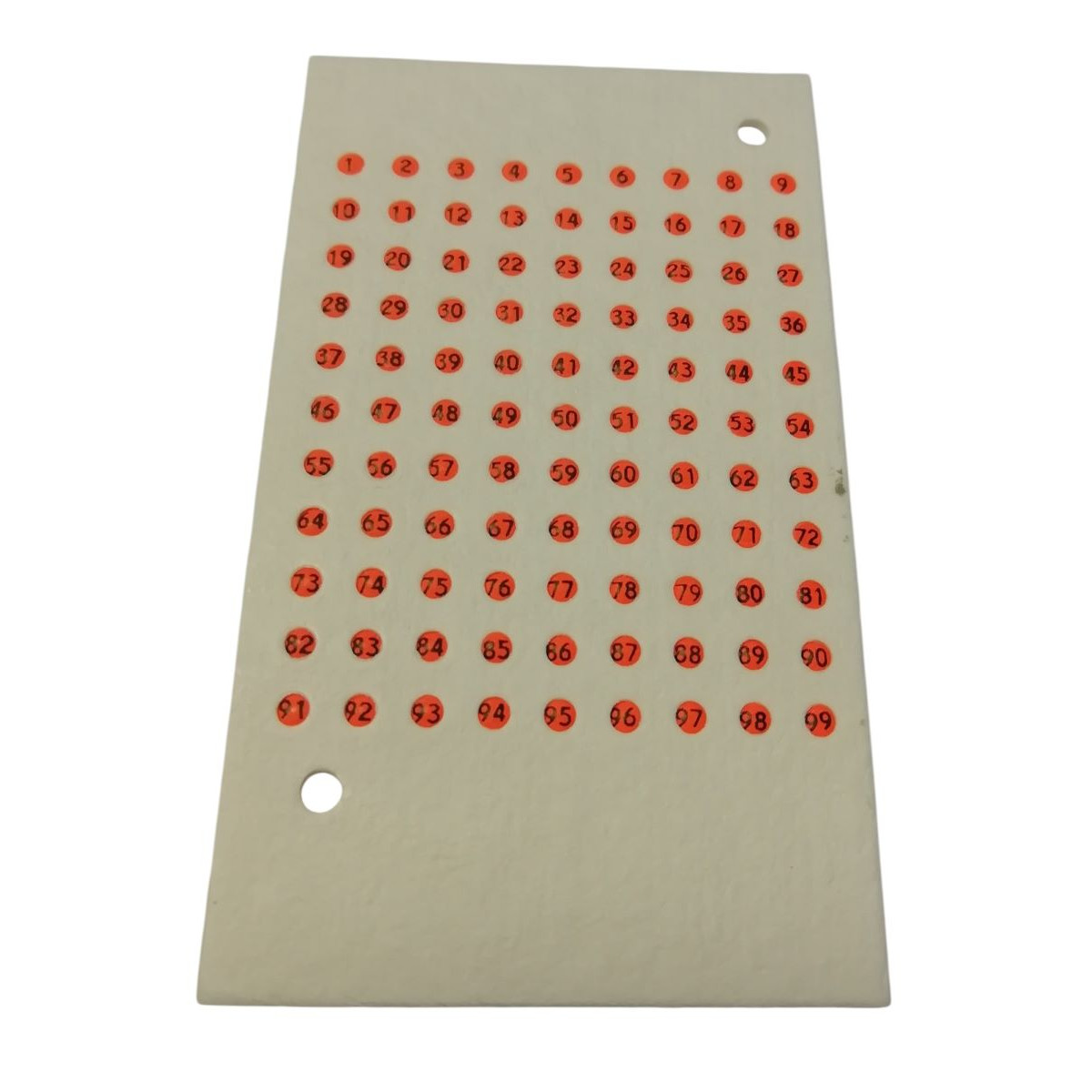 Carte de Marquage avec 99 Numéros pour Ruches