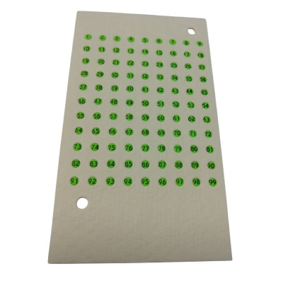 Carte de Marquage avec 99 Numéros pour Ruches