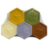 Lot de 5 Savons Hexagonaux Assortis Miel Lavande Olive Propolis Gelée Royale