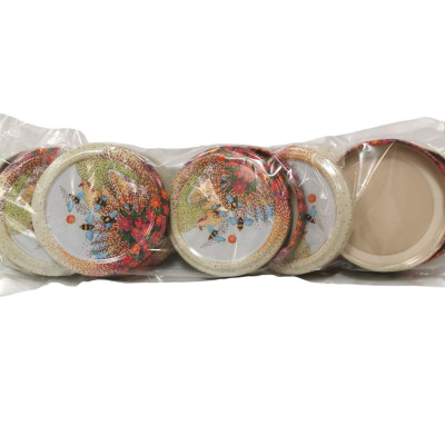 Capsules Fantaisie 63mm Pour Pots De Miel - Lot De 10