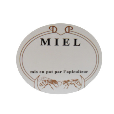 Etiquette ovale abeille, le...