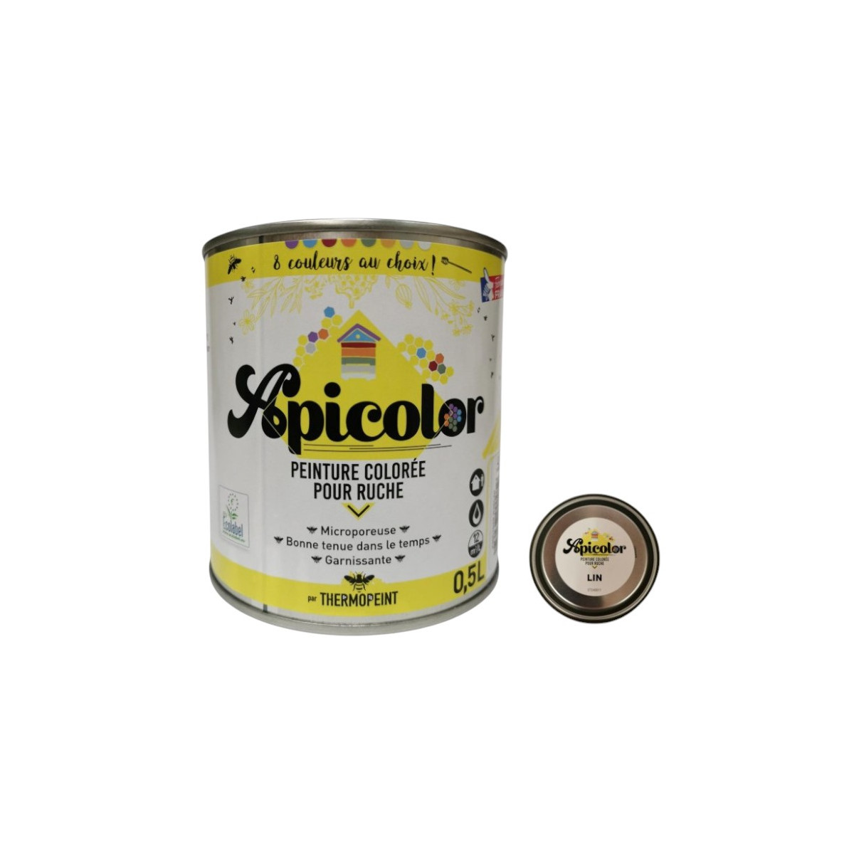 Peinture Apicole Apicolor 0,5 Litre Microporeuse