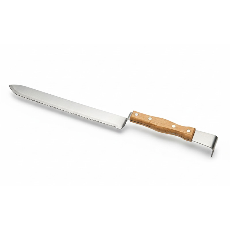 Couteau Inox un côté dentelé et un coté lisse