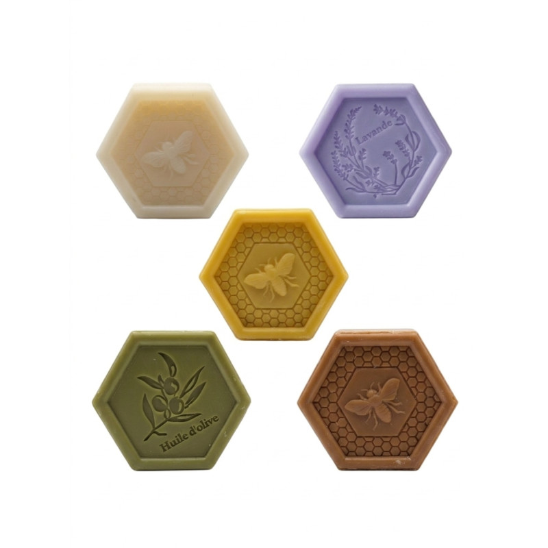 Savon Végétal Forme Hexagonale Alvéole 100g Fabrication Française