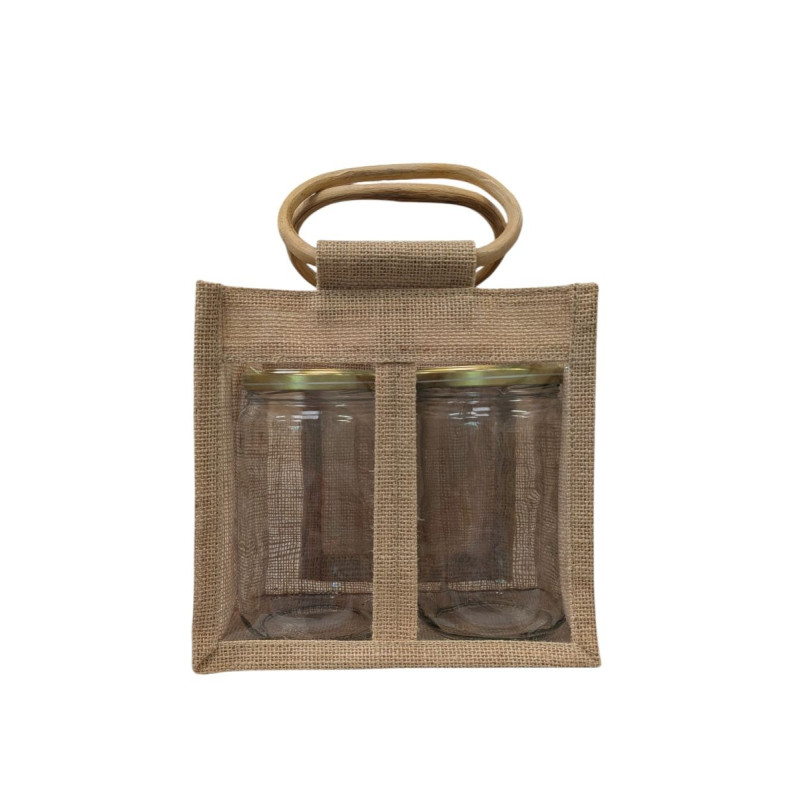 Sac Toile de Jute pour 2 Pots de Miel 1 kg