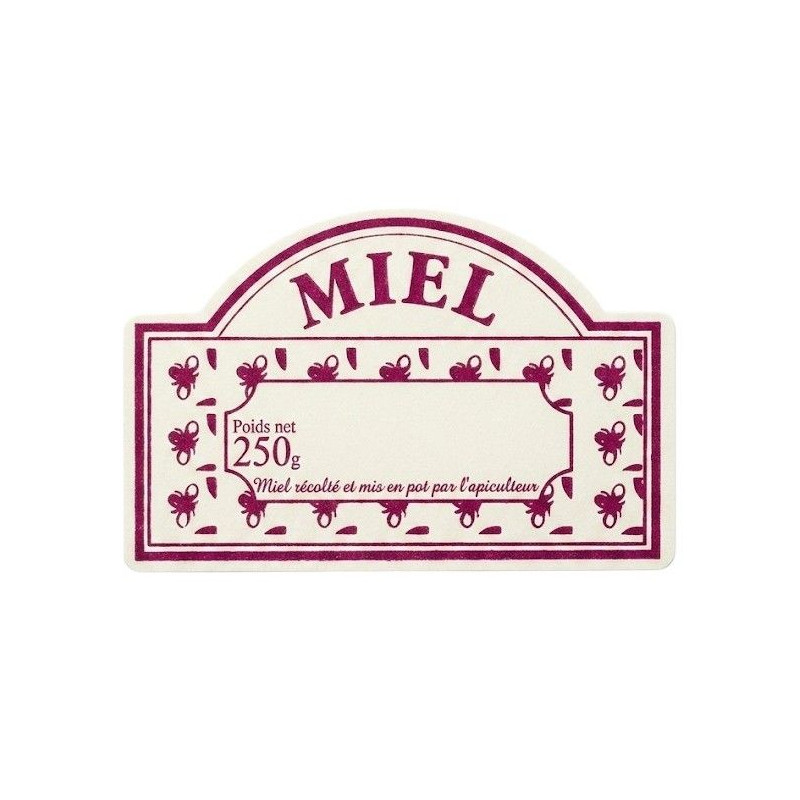 Étiquettes Anglaises pour Pots de Miel - Lot de 100