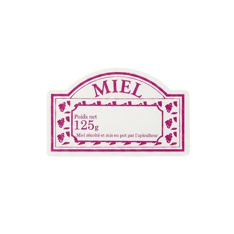 Étiquettes Anglaises pour Pots de Miel - Lot de 100