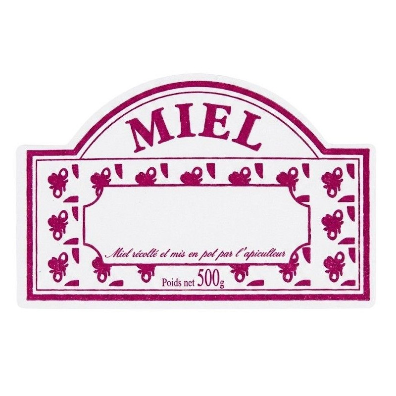 Étiquettes Anglaises pour Pots de Miel - Lot de 100