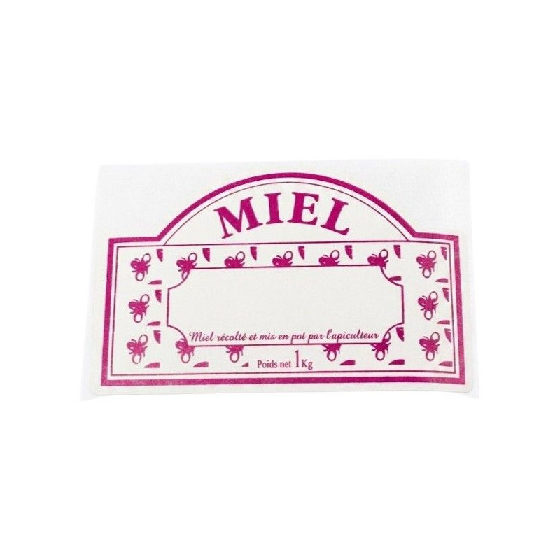 Étiquettes Anglaises pour Pots de Miel - Lot de 100