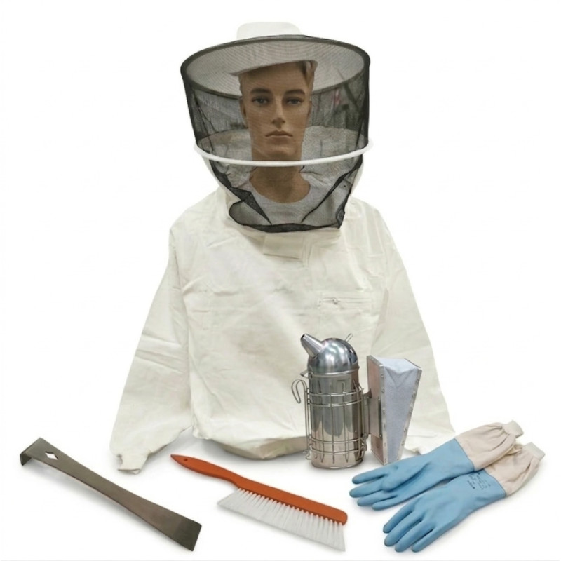 Kit Apiculture Débutant Complet avec Vareuse et Enfumoir