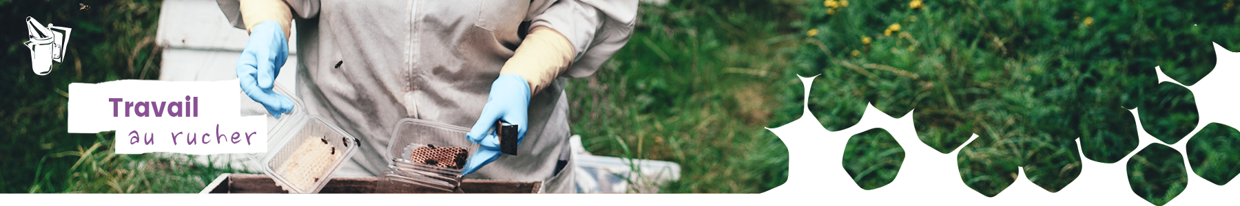 Enfumoir, combinaison apiculteur et outils de rucher