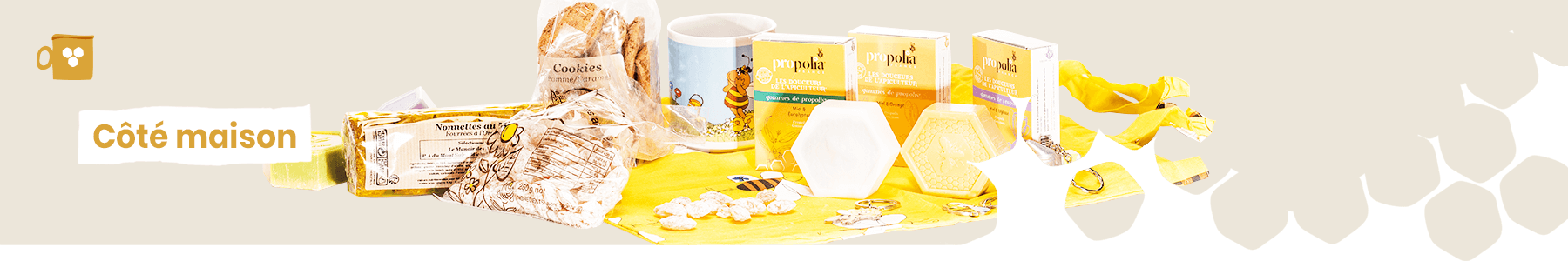 Bougies en cire d'abeille et produits de la ruche